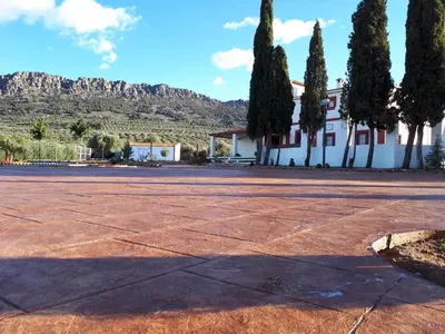 Vista general de una montaña o vista desde the country house