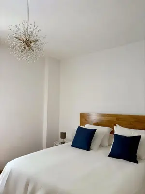 Cama o camas de una habitación en Apartamento Plaza Ibros