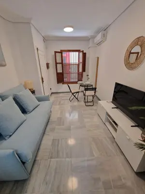 Una televisión o centro de entretenimiento en Azafran Loft
