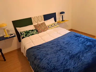 Cama o camas de una habitación en Estudio céntrico a 10 min de la Catedral