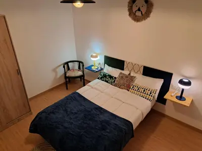 Cama o camas de una habitación en Estudio céntrico a 10 min de la Catedral
