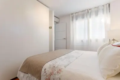 Cama o camas de una habitación en Green-Apartments San Bernardo