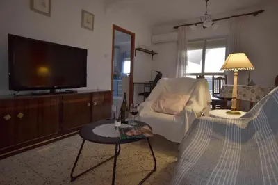 Una televisión o centro de entretenimiento en 3-bedroom top apartment with amazing views