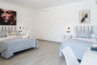 Cama o camas de una habitación en Complejo Las Majadillas