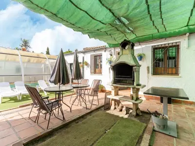 Un patio o zona al aire libre en Studio in Spain with Private Pool and Garden
