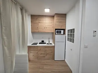 Una cocina o zona de cocina en Deluxe Alameda studio