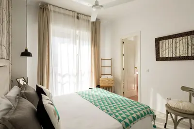 Cama o camas de una habitación en Veoapartment Menéndez Terraza