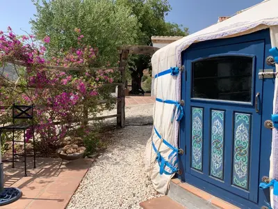 Jardín al aire libre en Casa el Chorro