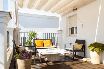 Un balcón o terraza de Veoapartment Alhóndiga Ático