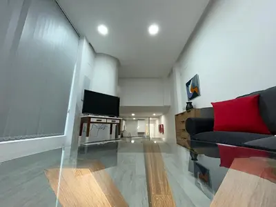 Una televisión o centro de entretenimiento en Apartamento Loft Cervantes