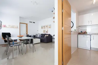 Una cocina o zona de cocina en Apartamentos San Leandro Ensenada