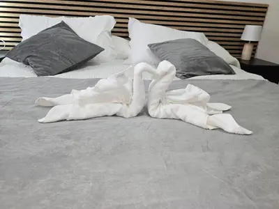 Cama o camas de una habitación en Casa La Estación