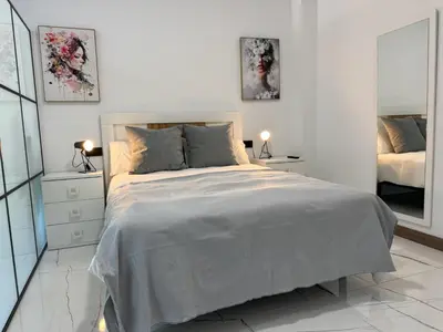 Cama o camas de una habitación en Loft Avenida América