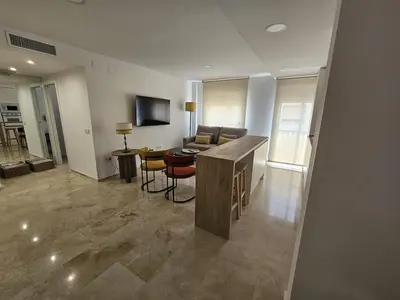 Una televisión o centro de entretenimiento en Apartamento Reyes Católicos