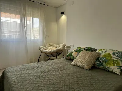 Cama o camas de una habitación en Sweet Habana Puertollano