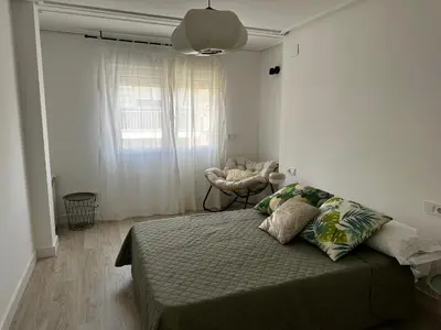 Cama o camas de una habitación en Sweet Habana Puertollano