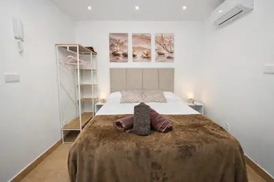 Cama o camas de una habitación en Apartamento para 2 personas en Jaén