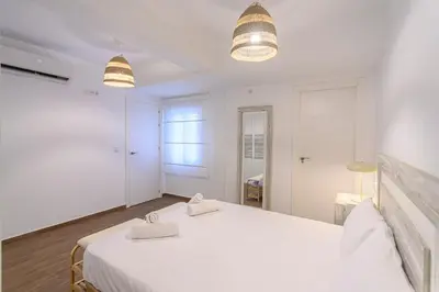 Cama o camas de una habitación en Vista Doña María Coronel A