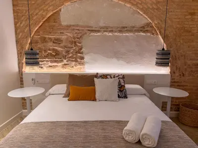 Cama o camas de una habitación en Arcos de Santa Marta