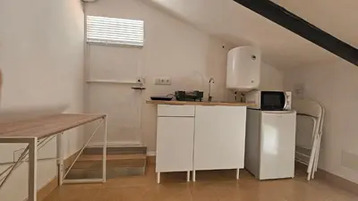 Una cocina o zona de cocina en Ático para 2 personas en Jaén