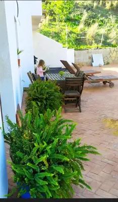 Jardín al aire libre en El nido del dragón