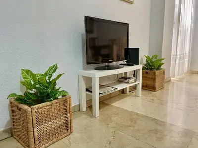 Una televisión o centro de entretenimiento en Geysotur Chirinos house