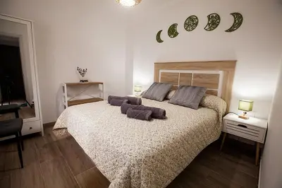 Cama o camas de una habitación en Casa Molino San Antonio