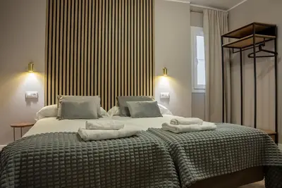 Cama o camas de una habitación en Casa Ollerías