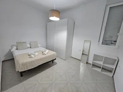 Cama o camas de una habitación en Casa de Valeria