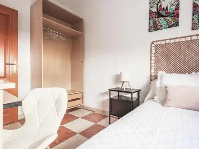 Cama o camas de una habitación en Apt 3 habitaciones cerca Histórico Sevilla 4px