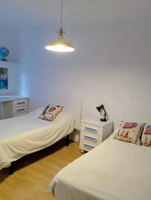 Cama o camas de una habitación en Los Rosales de la Charca