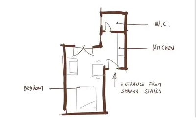 Plano de Veoapartment El callejón de Inocentes