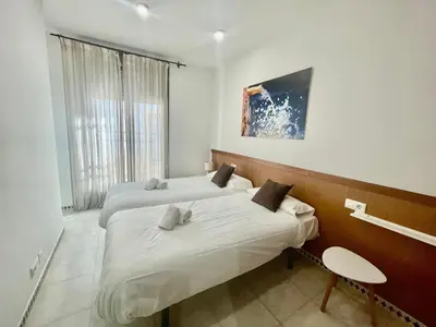 Cama o camas de una habitación en Geysotur Alcántara