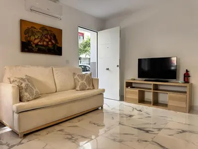 Una televisión o centro de entretenimiento en Apartamento Reina Centro Suite