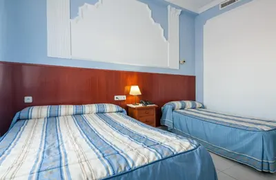 Cama o camas de una habitación en Hotel Restaurante Los Molinos