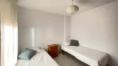 Cama o camas de una habitación en Apartamento en la Axarquía
