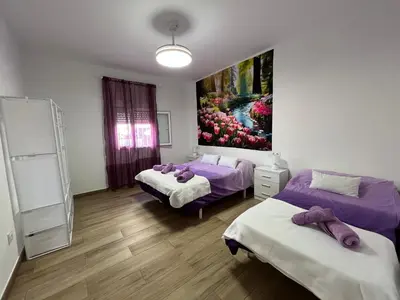 Cama o camas de una habitación en Casa las Cordobesas alojamiento rural