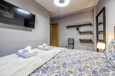Cama o camas de una habitación en Brisa del Sur Apartamento