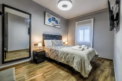 Cama o camas de una habitación en Brisa del Sur Apartamento