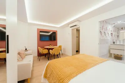 Cama o camas de una habitación en Fuente H1