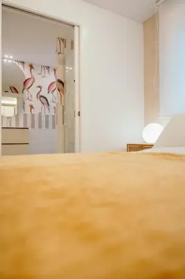 Cama o camas de una habitación en Fuente H1