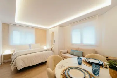 Cama o camas de una habitación en Fuente H2
