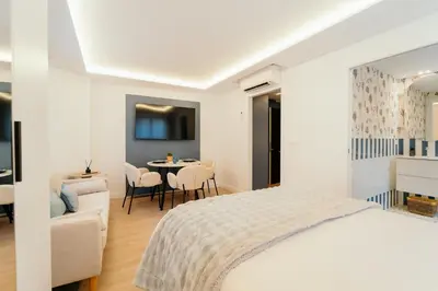 Cama o camas de una habitación en Fuente H2