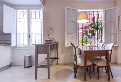 Zona de estar de Lirio de Sevilla Apartment with a pool in the old town