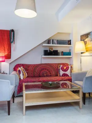 Zona de estar de Lirio de Sevilla Apartment with a pool in the old town