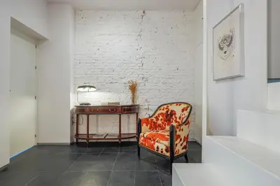 Zona de estar de Duplex with terrace and pool in the center, WiFi, AC Matahacas dos dormitorios