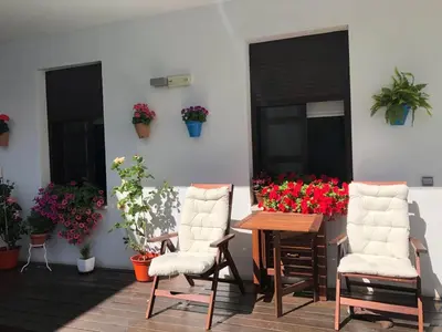 Zona de estar de Casa de las Flores
