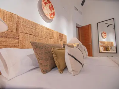 Cama o camas de una habitación en 10Pax Terraza minipiscina-jacuzzi Parking free