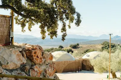 Paisaje cerca de este camping