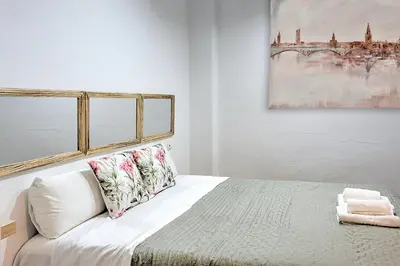 Cama o camas de una habitación en Azafran Apartment